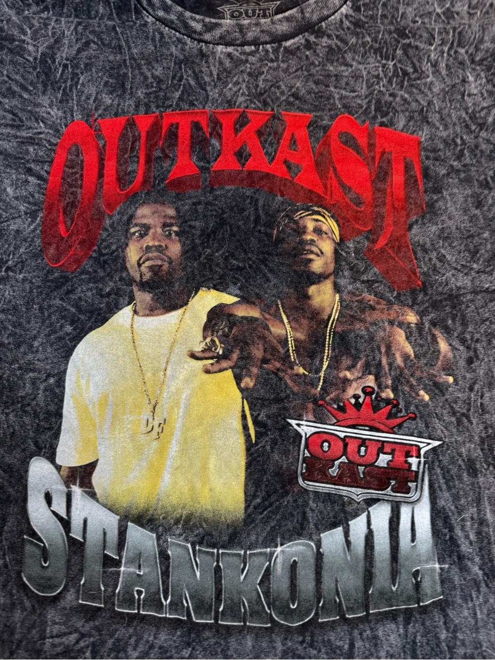 Outkast Stankonia Acid Wash Graphic Band Tee Size Large Hip Hop Rap T-Shirt